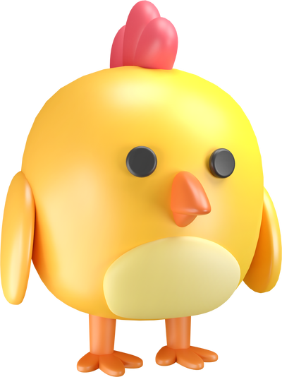 Chicks Character 3D illustration