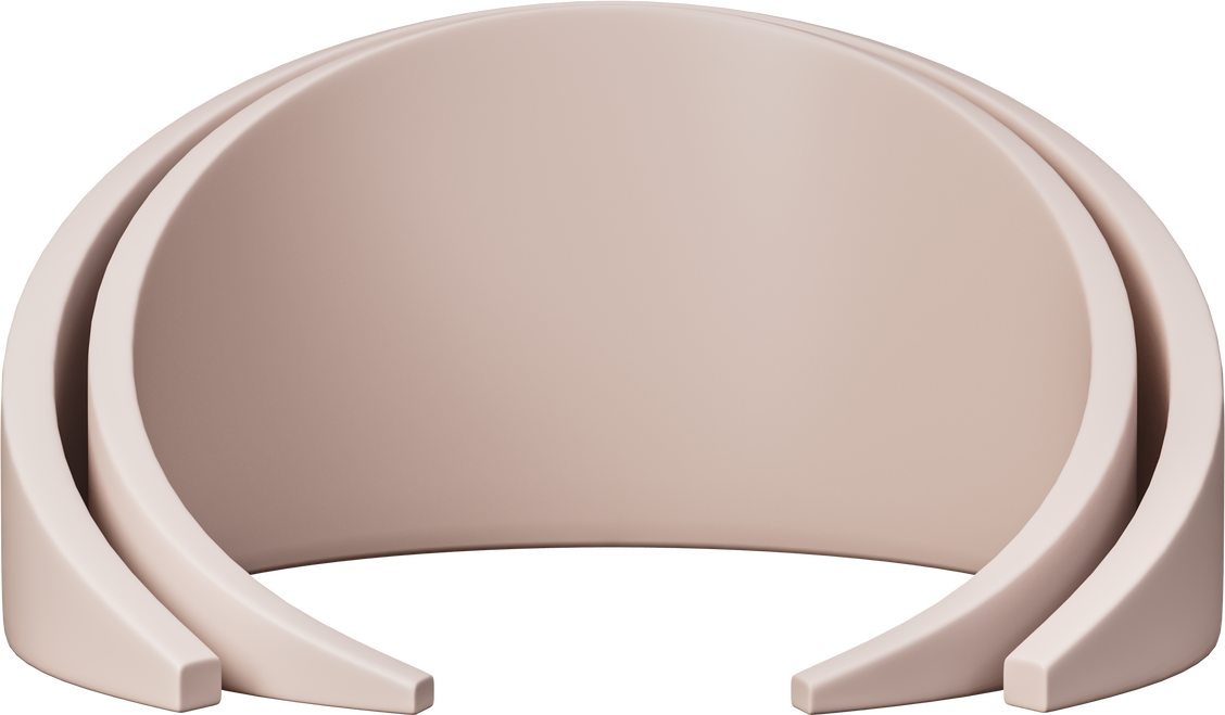 Transparent product presentation podium with background 3d rendering